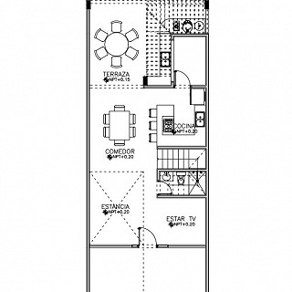 Planta arquitectónica baja