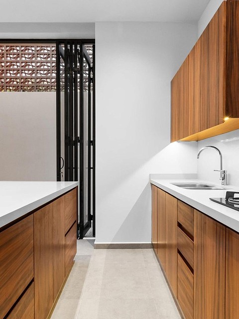 Cocina en desarrollo inmobiliario Zul condominios